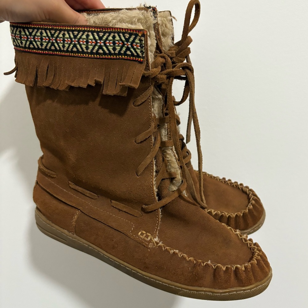 Ziginy Lace‎ up Moccasins Women's Size 7.5